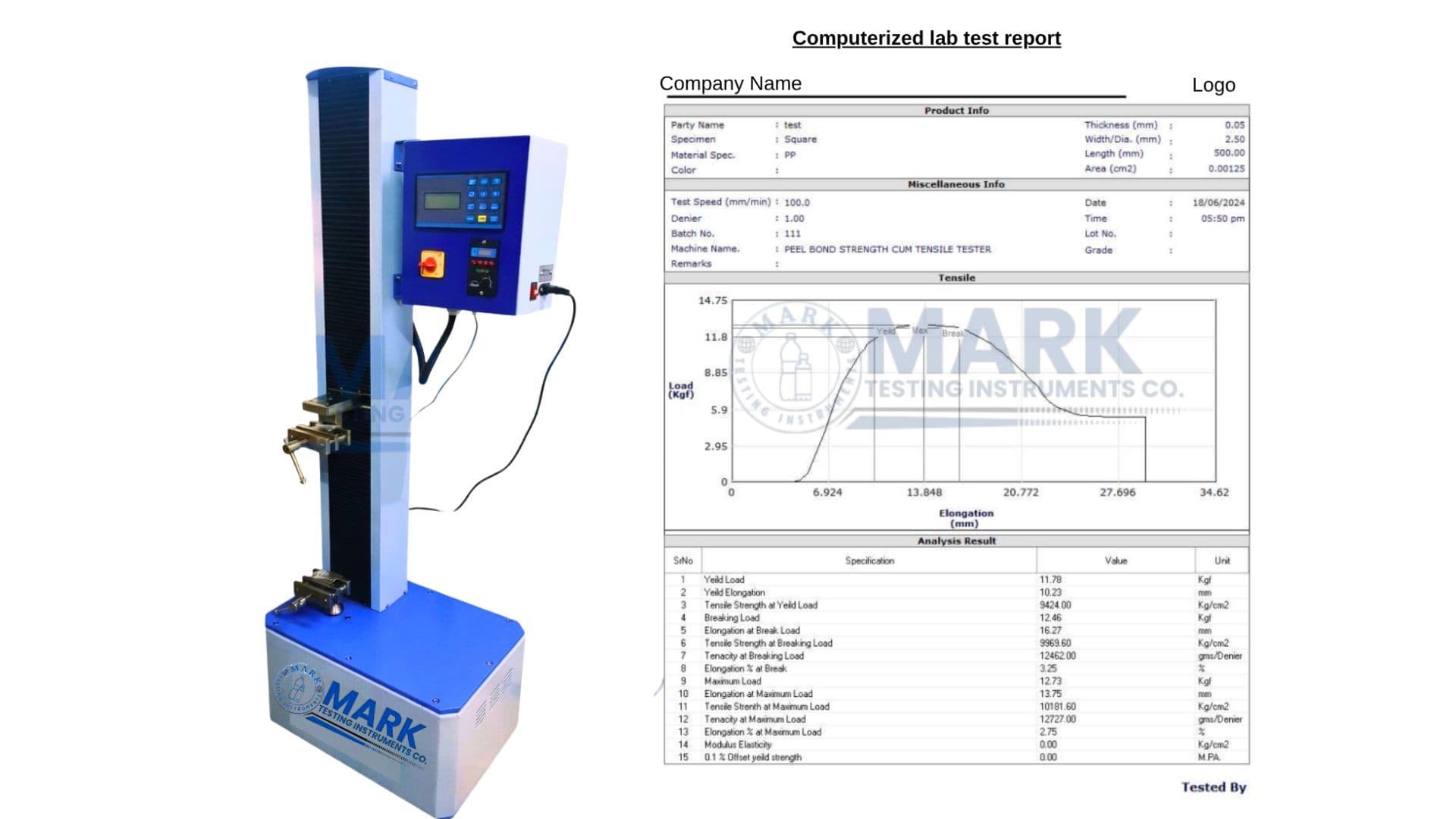 Computerized Tensile Testing Machine