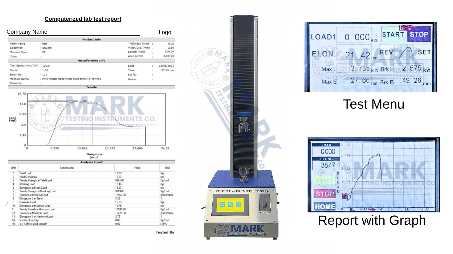 Tensile Strength Tester – HMI cum Computerized (Table Top)