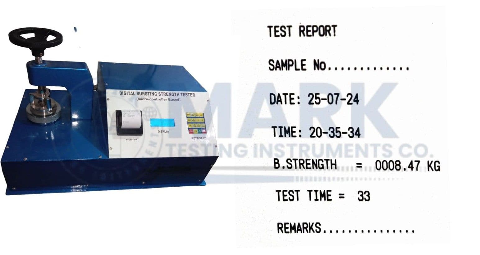 Bursting Strength Tester-Digital with Printer
