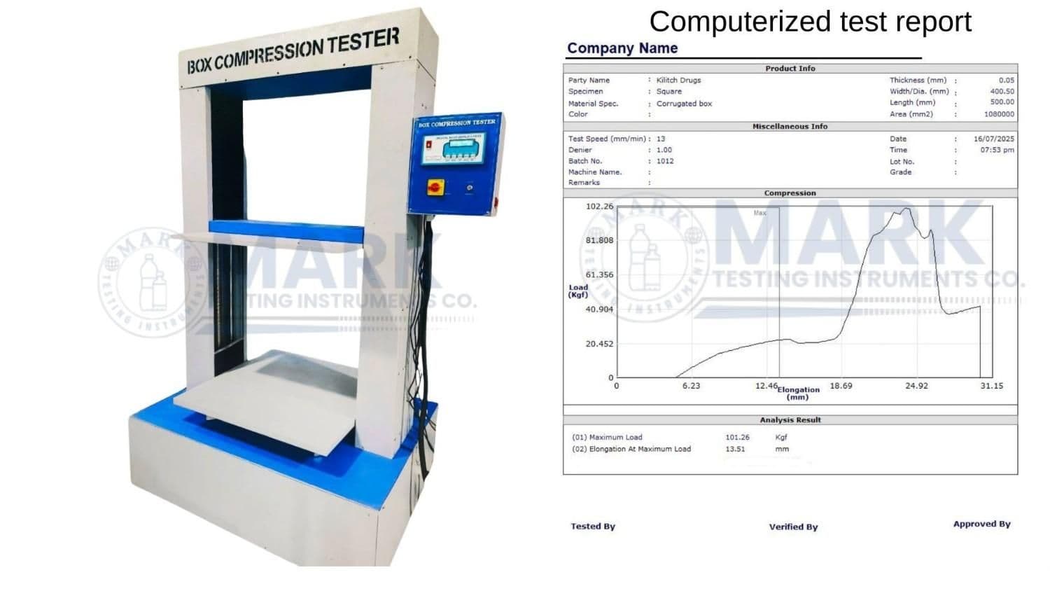 Box Compression Tester Computerized – Smart Series | Manufacturer in India