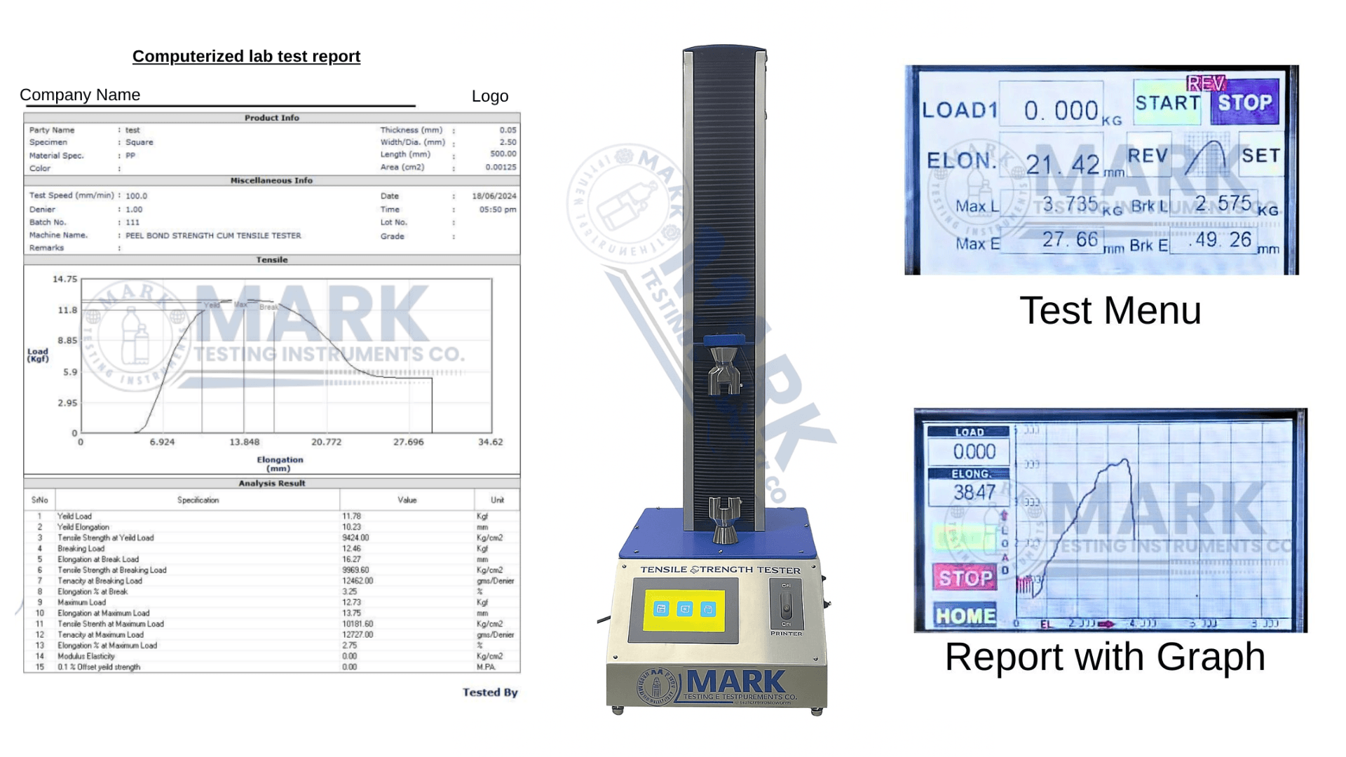 Tensile Strength Tester – HMI cum Computerized (Table Top)